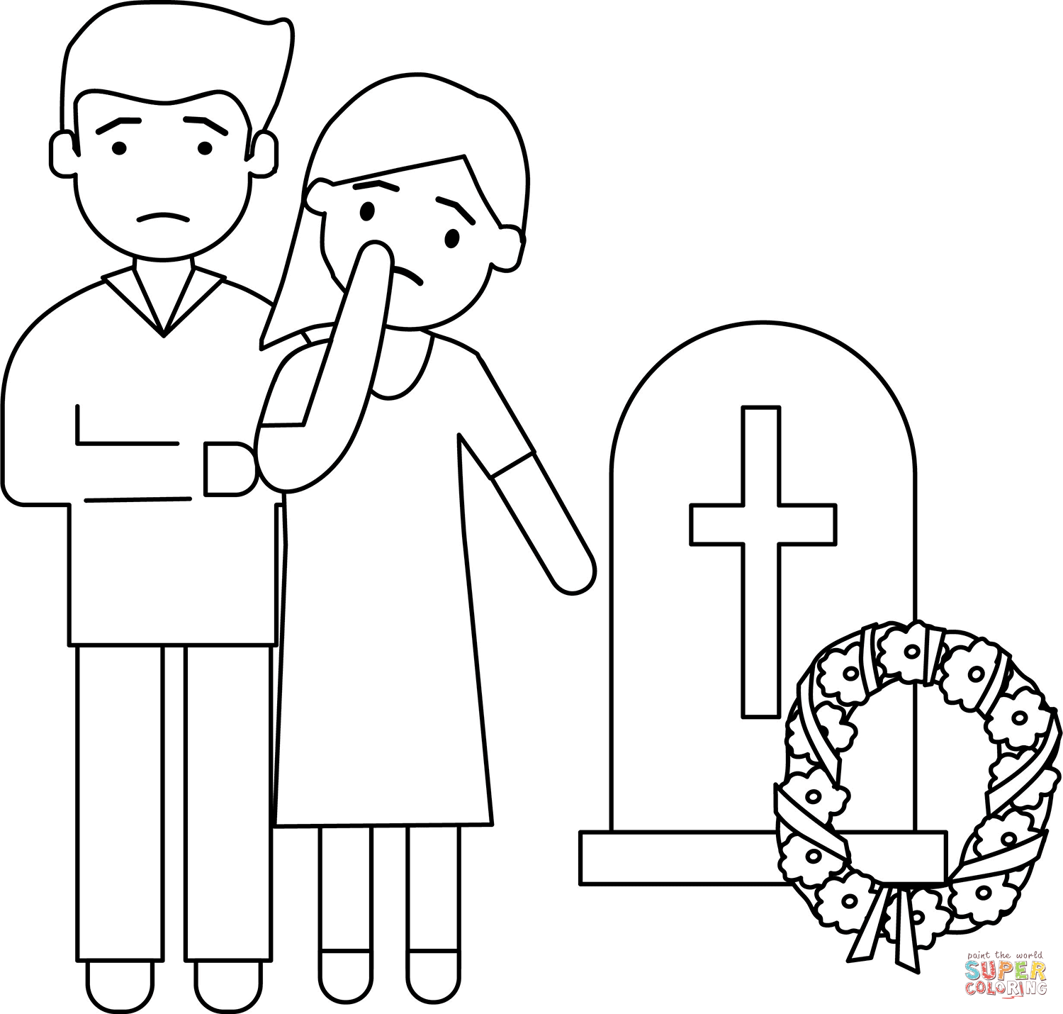 Funeral coloring page free printable coloring pages