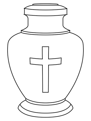 Funeral urn coloring page free printable coloring pages