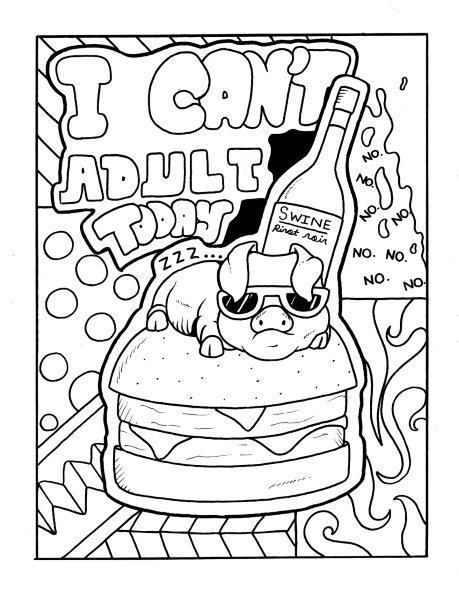 Silly coloring pages with swears humor words coloring book coloring books love coloring pages