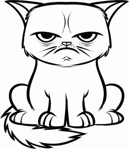 Grumpy cat coloring page because someone didnt tell me that they were doing a grumpy themed storytime some little â cat coloring page grumpy cat cat drawing