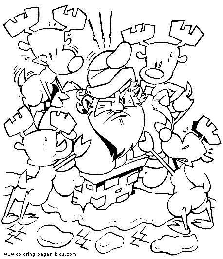 Funny christmas coloring sheet for kids