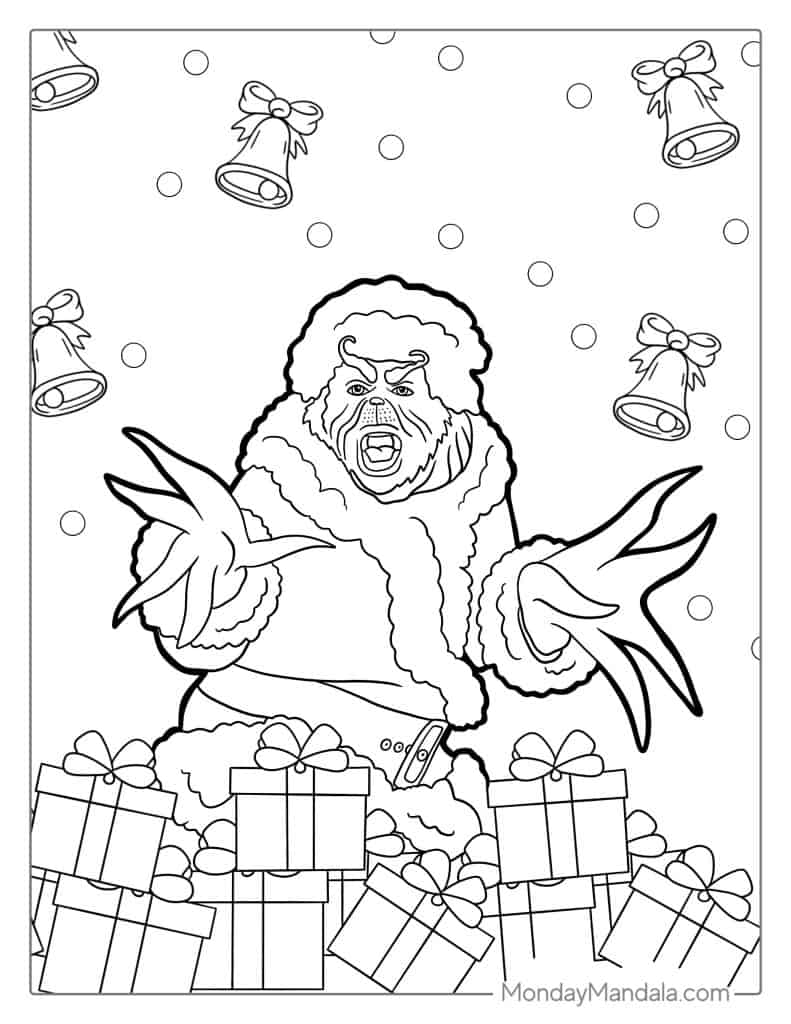 Grinch coloring pages free pdf printables