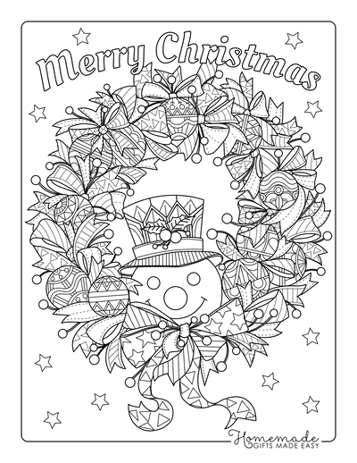 Free printable christmas coloring pages for adults