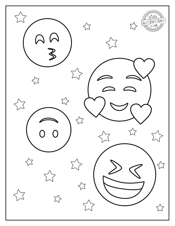 Super cute printable emoji coloring pages kids activities blog