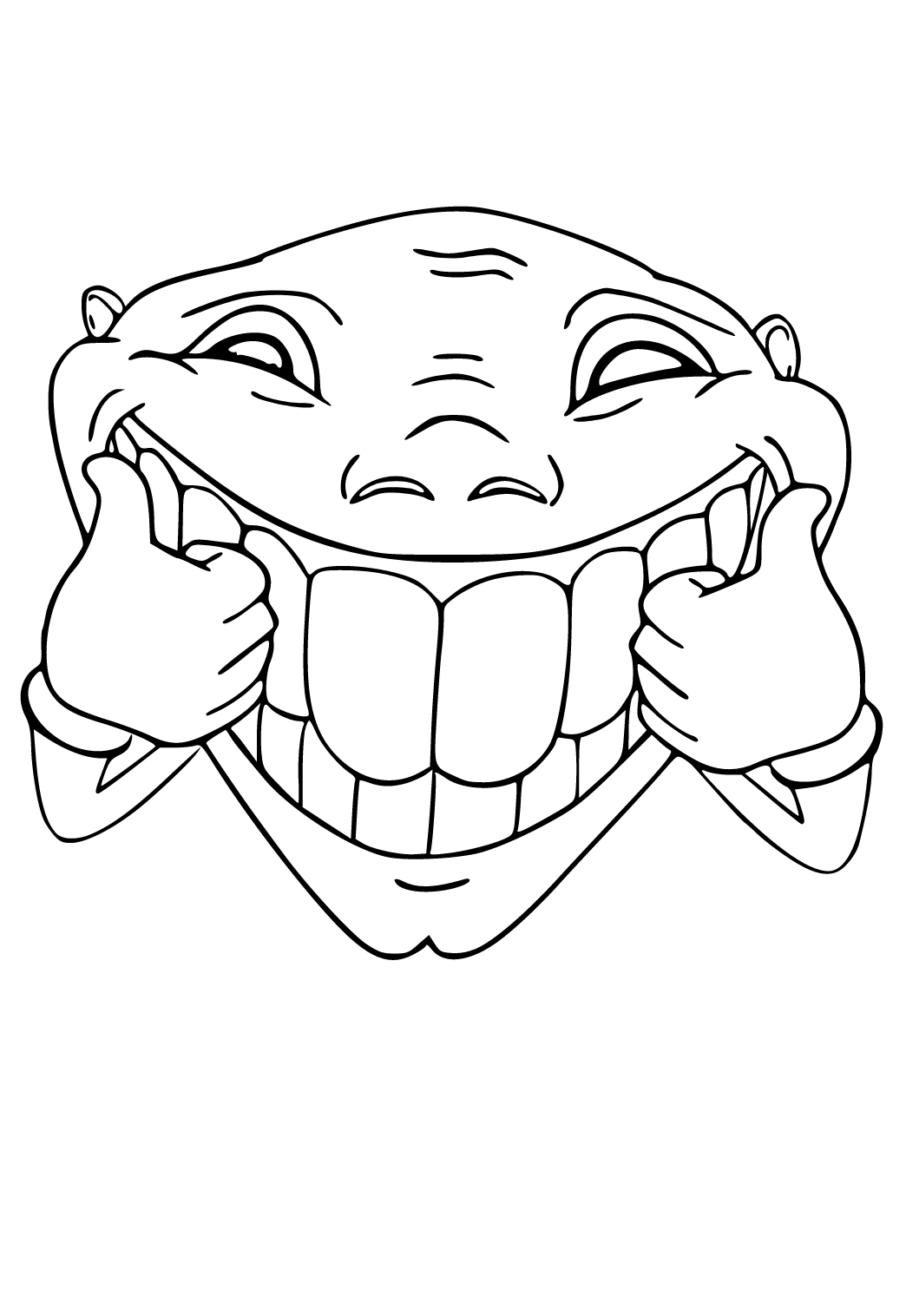 Free printable funny smile coloring page for adults and kids