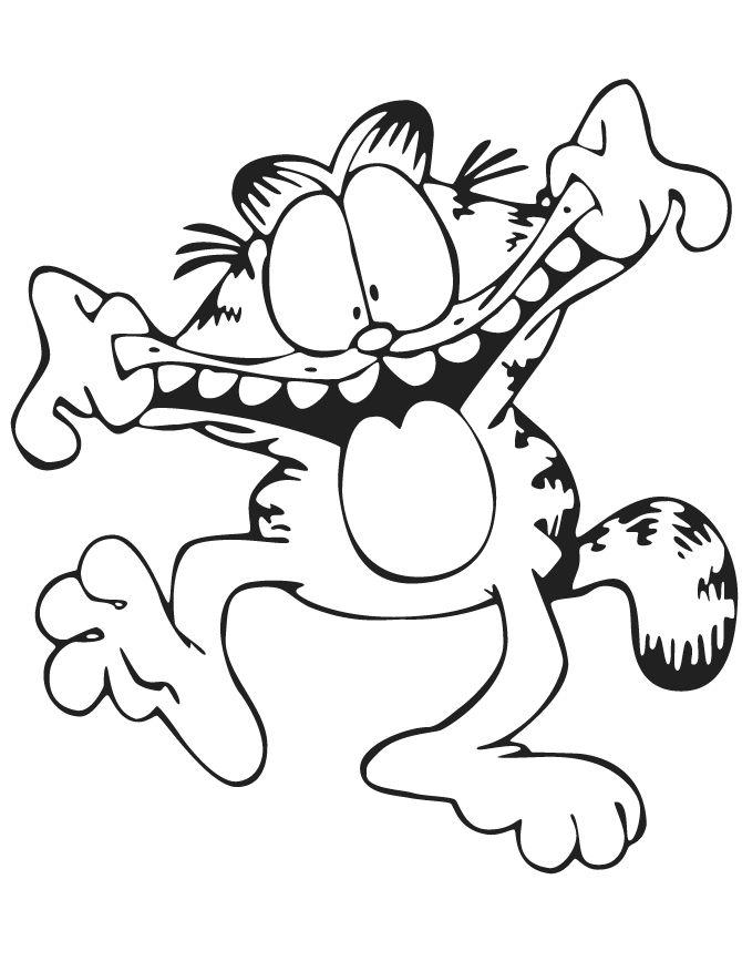 Garfield making funny face coloring page monster coloring pages cartoon coloring pages coloring pages