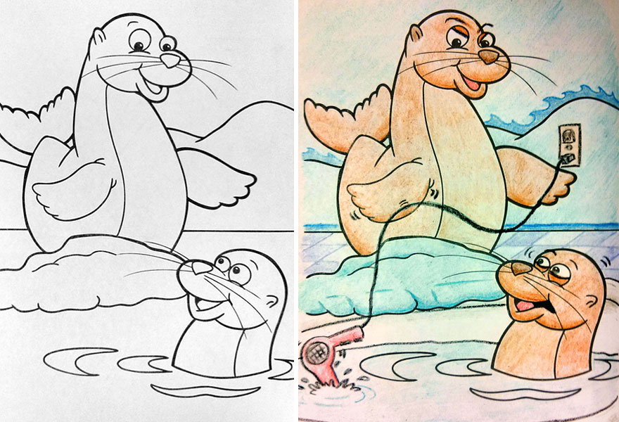 See what happens when adults do coloring books part bored panda