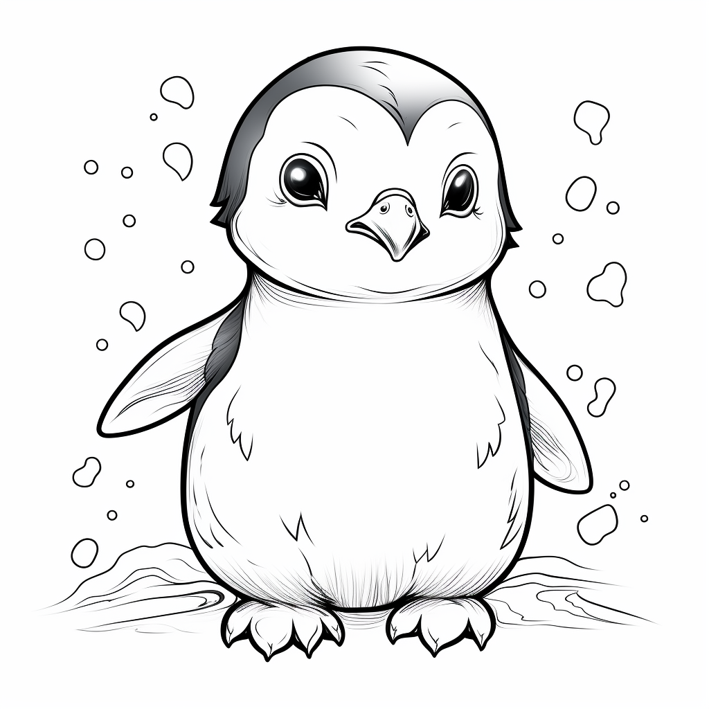 Printable penguin coloring pages
