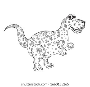 Dinosaur printable coloring pages vector funny stock vector royalty free