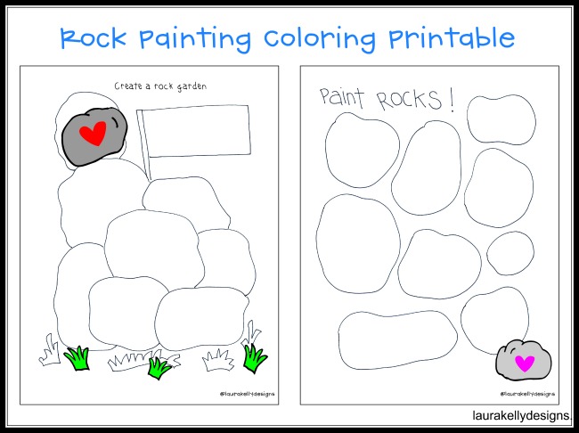 Painting rocks for telling stories and free printables