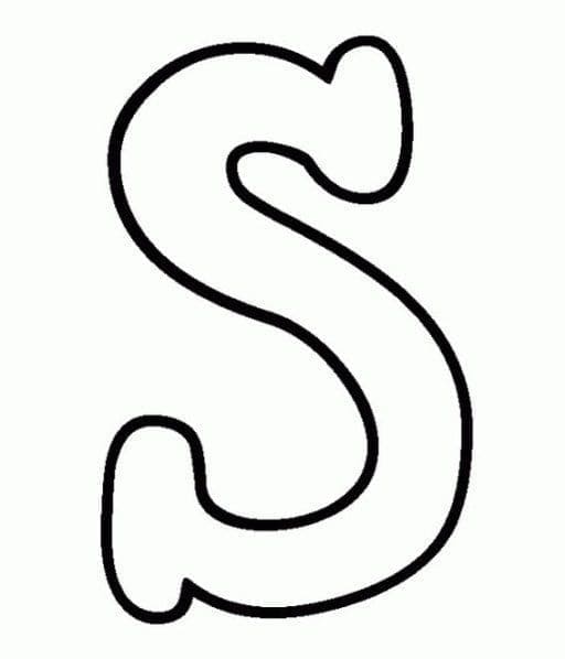 Letter s coloring pages