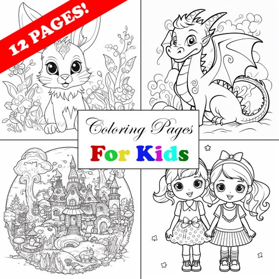 Printable coloring pages for kids fun and educational activity sheets