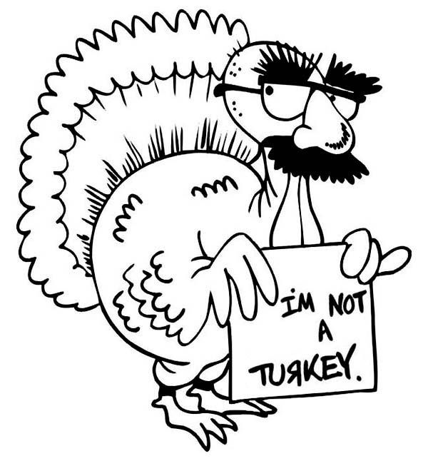 Funny canada thanksgiving day turkey coloring page