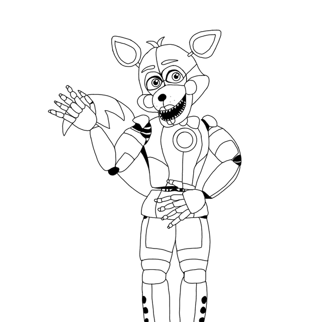 Funtime freddy funtime foxy lolbit and circus baby outlines rsketches