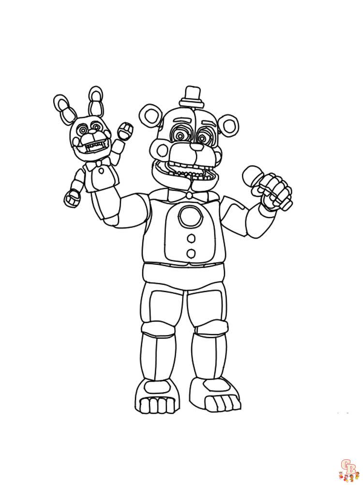 Free printable animatronics coloring pages for kids