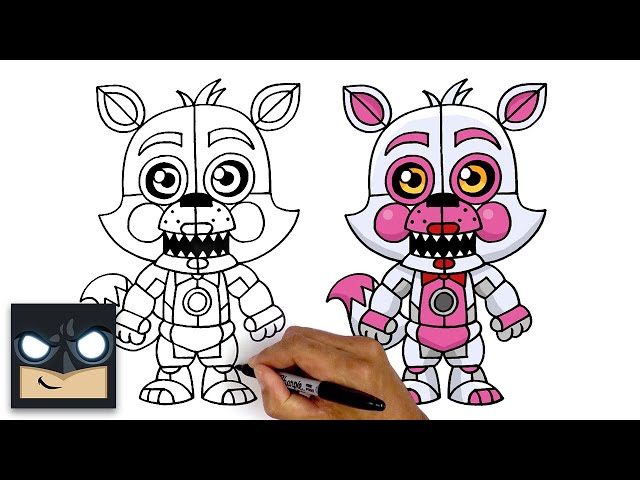 How to draw fnaf funtime foxy