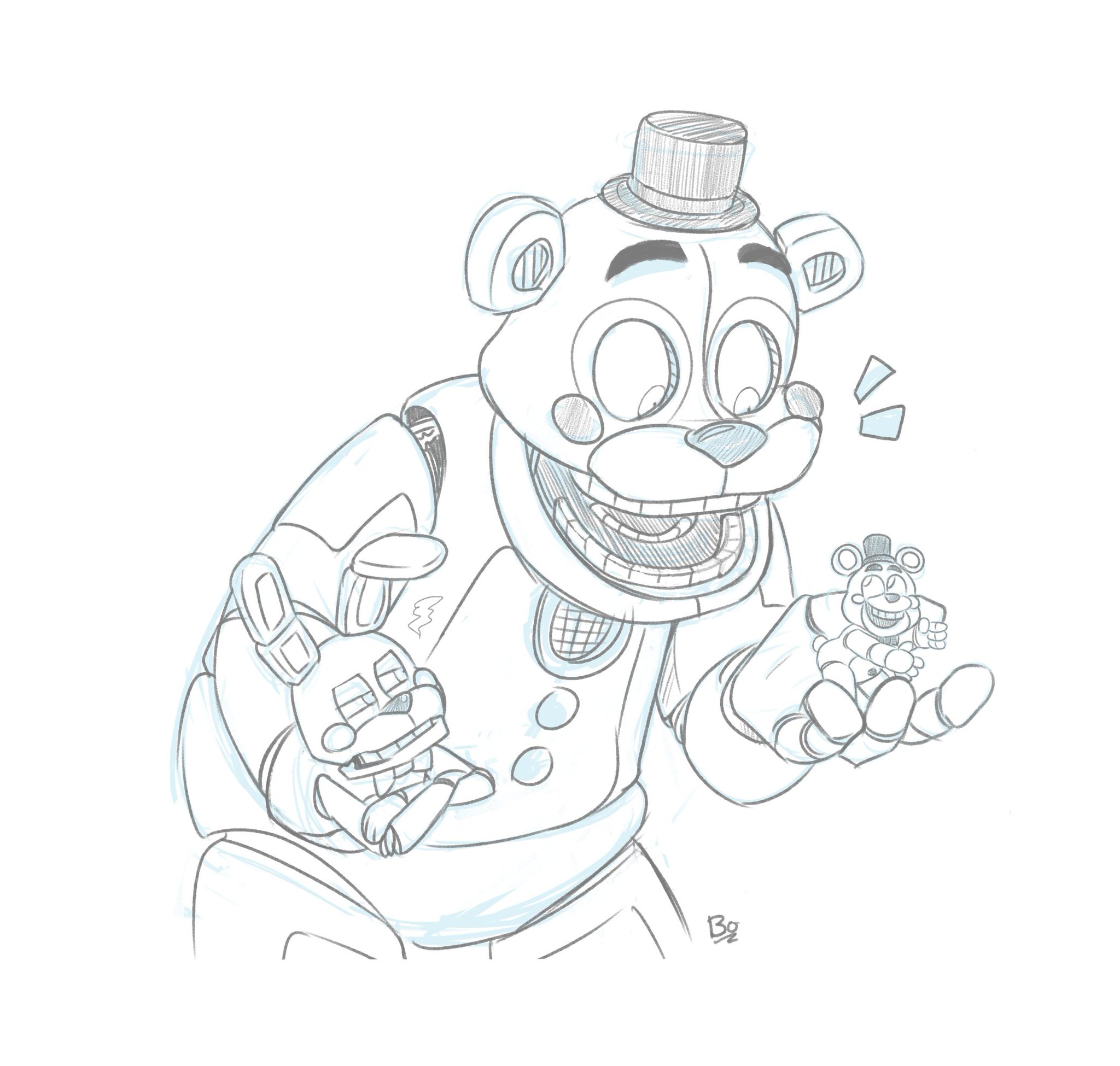 Bofable on x funtime freddy meeting his new best friend helpy ftfreddy fnaf fivenightsatfreddys helpy fnafsl animatronics scottgames fnafart fnaffanart httpstcovxvdehc x