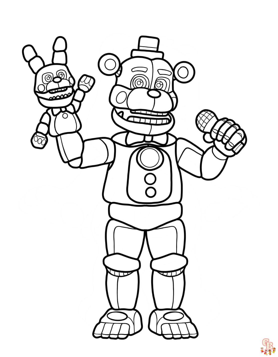 Printable freddy coloring pages free for kids and adults