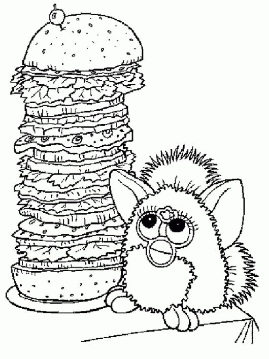 Pin on furby coloring pages