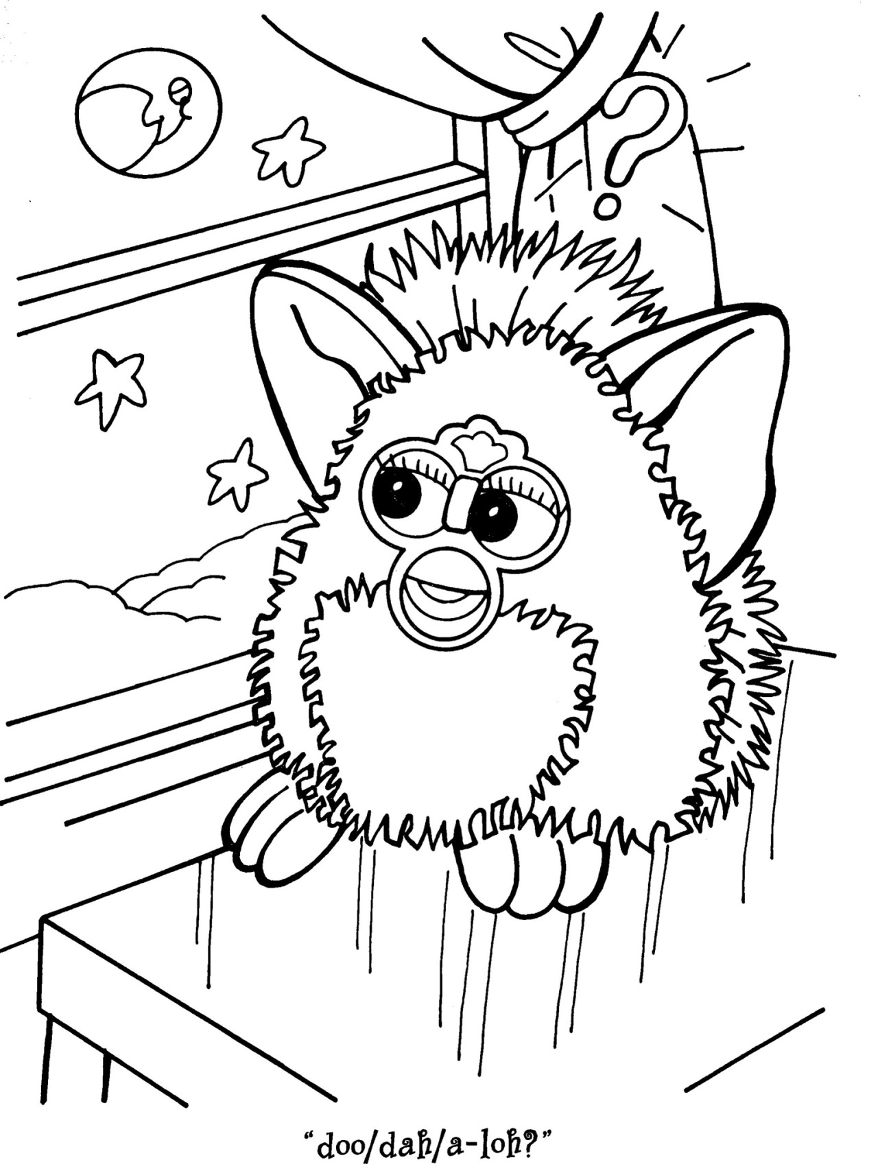 Just a lil guy â some furby coloring sheets