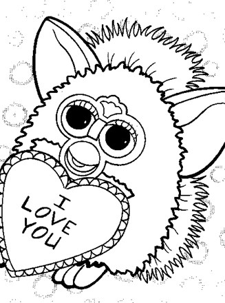 Furby coloring page