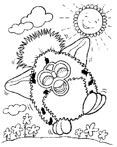 Furby coloring page coloring pages cool coloring pages furby