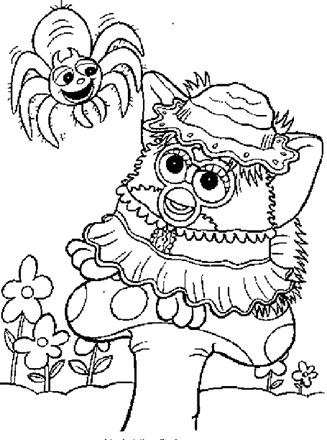 Furby coloring page