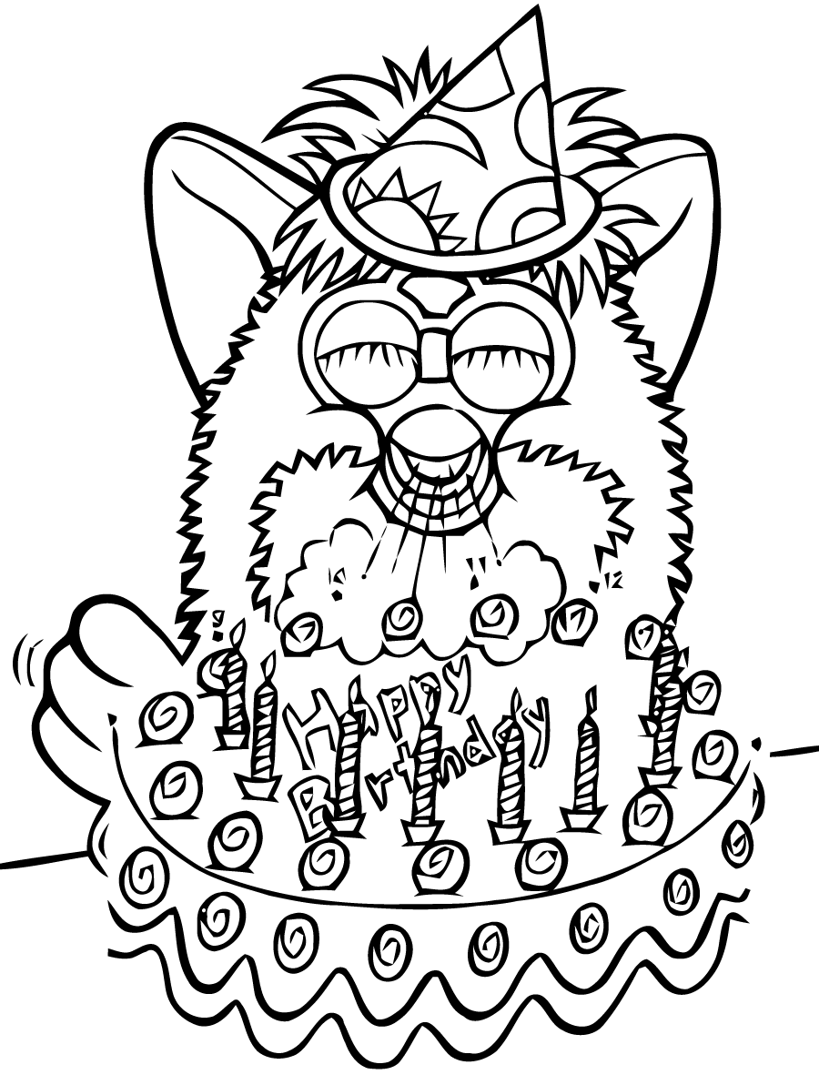 Furby coloring pages to download