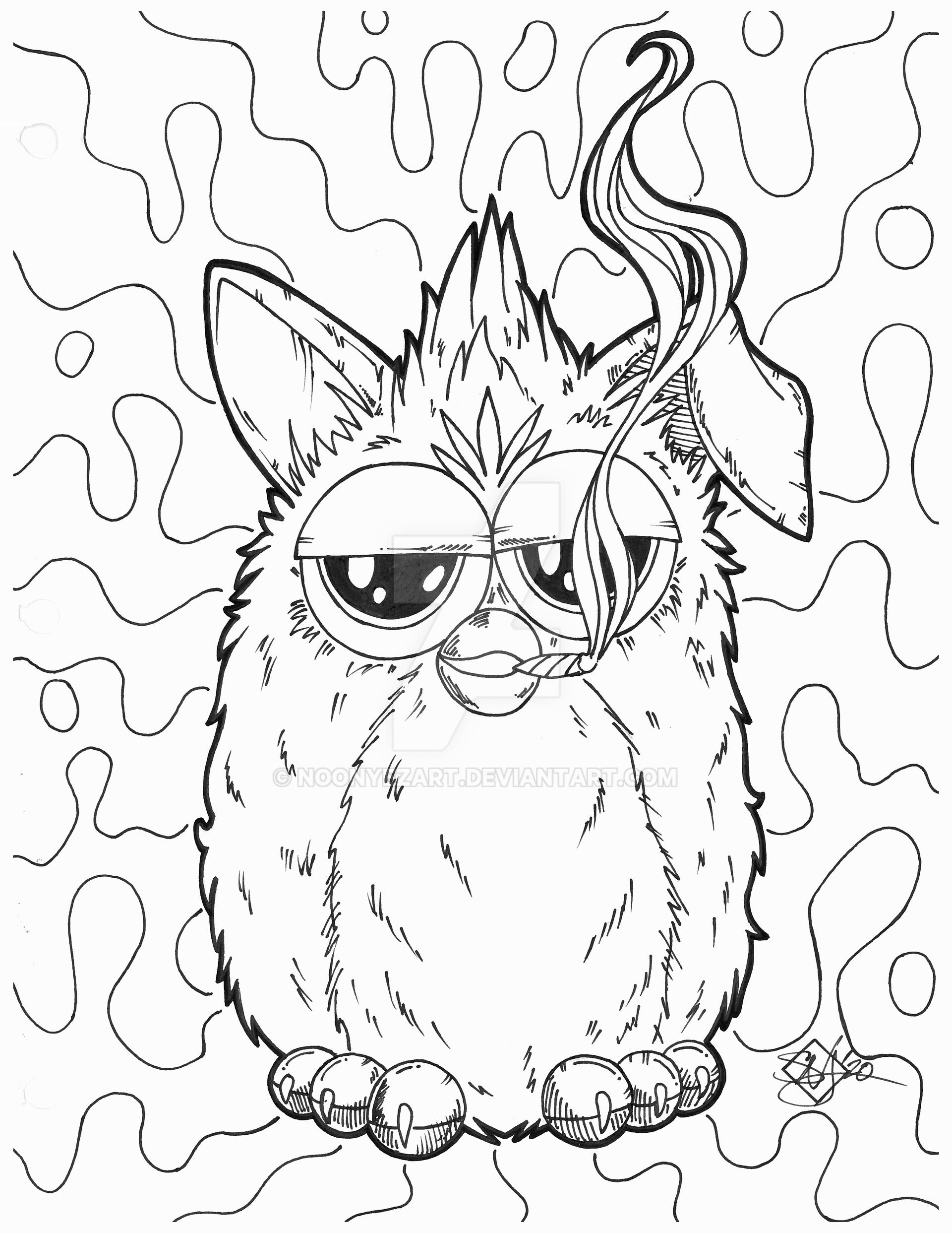 Chillin furby by noonyezart on