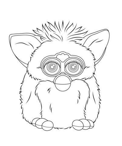 Furby coloring furby coloring pages cartoon coloring pages