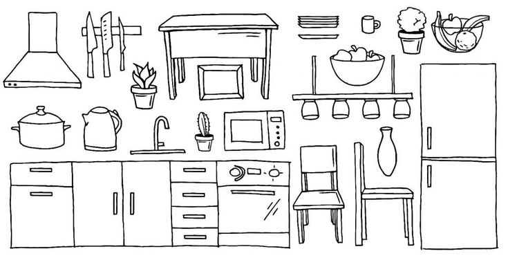 Furniture coloring pages wonder