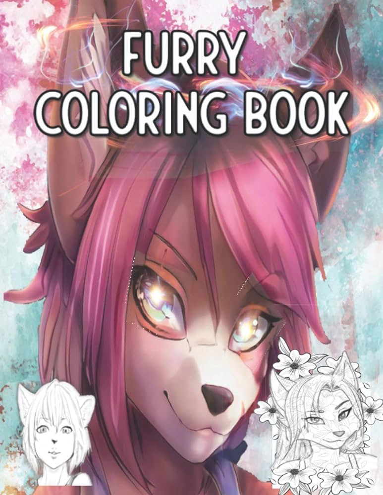 Furry coloring book magic fursonas to color for humans human