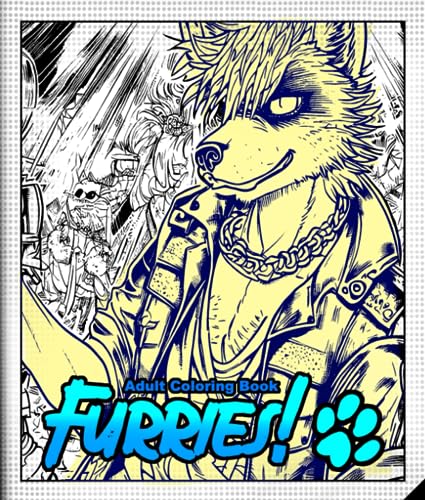 Adult coloring book furries very detailed and stylized furry coloring book for artists by jennifer t denver