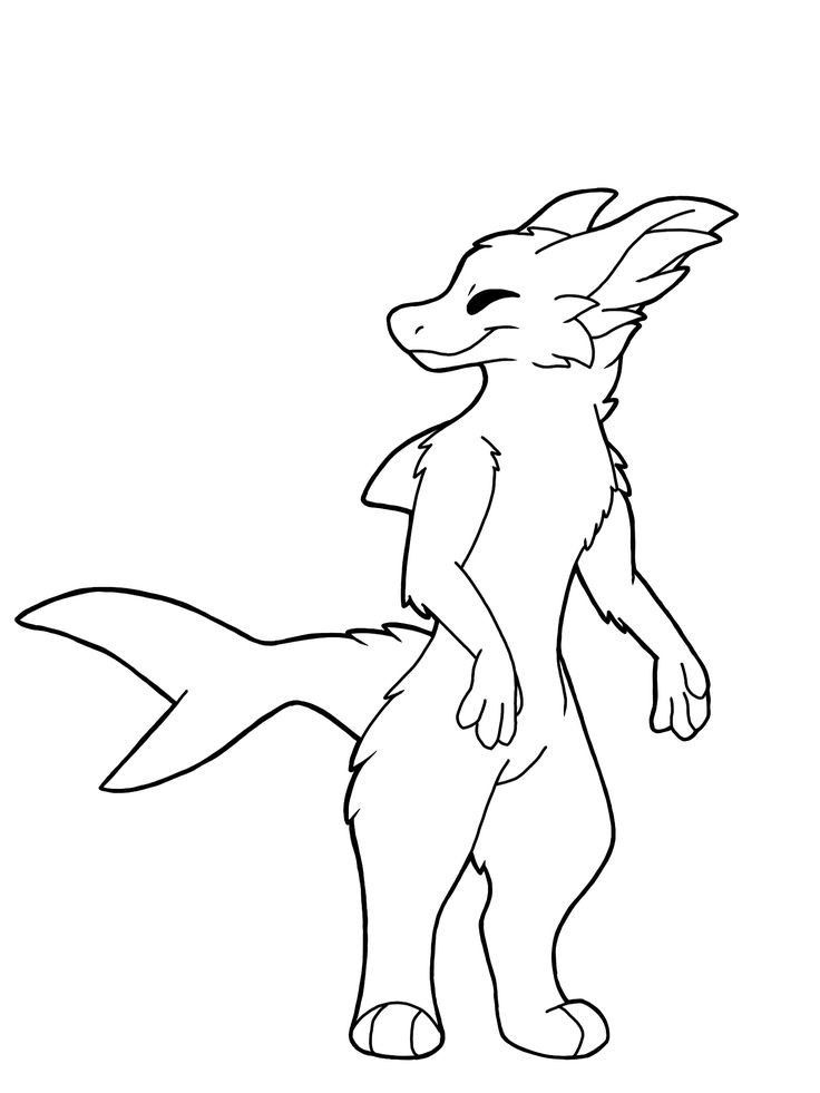 Coloring page furry drawing furry art art base