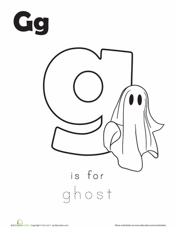 G is for ghost worksheet education halloween activities preschool halloween preschool alphabet preschool