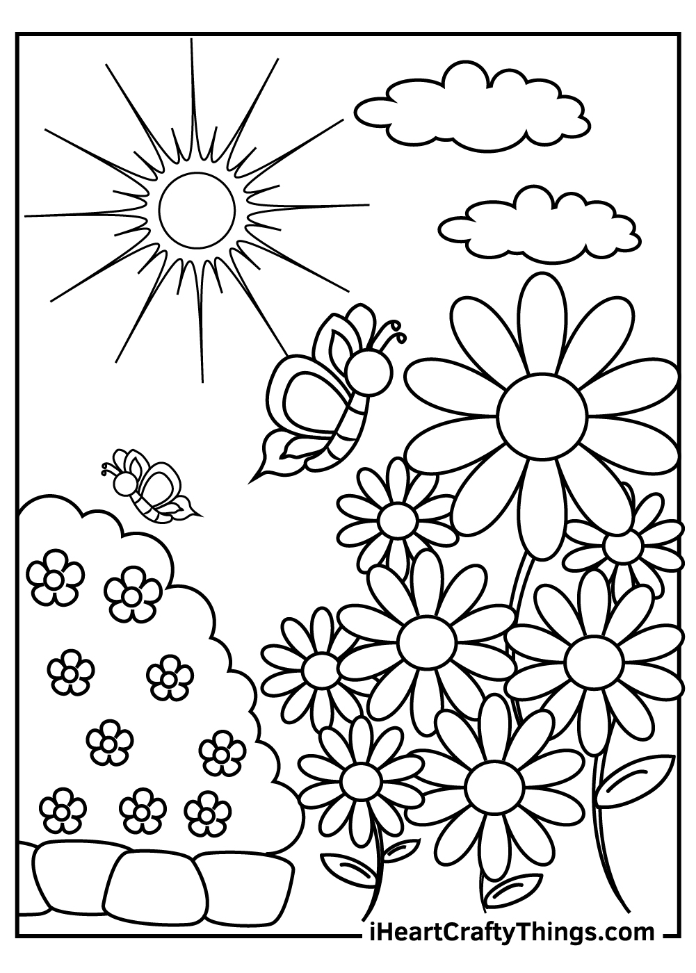 Garden coloring pages free printables