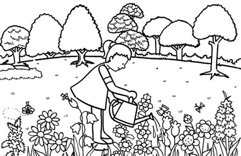 Gardening coloring pages