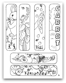 Free vegetable garden coloring books