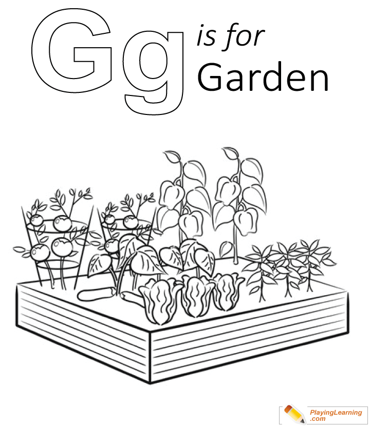 G is for garden coloring page free g is for garden coloring page