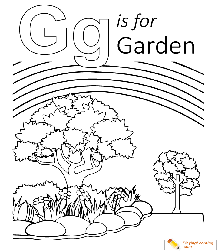 G is for garden coloring page free g is for garden coloring page