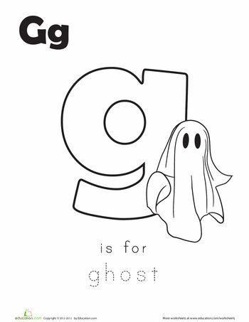 G is for ghost worksheet education halloween activities preschool halloween preschool alphabet preschool