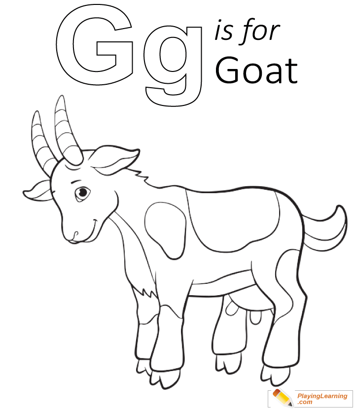 G is for goat coloring page free g is for goat coloring page