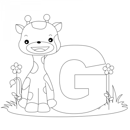 Alphabet coloring pages â g