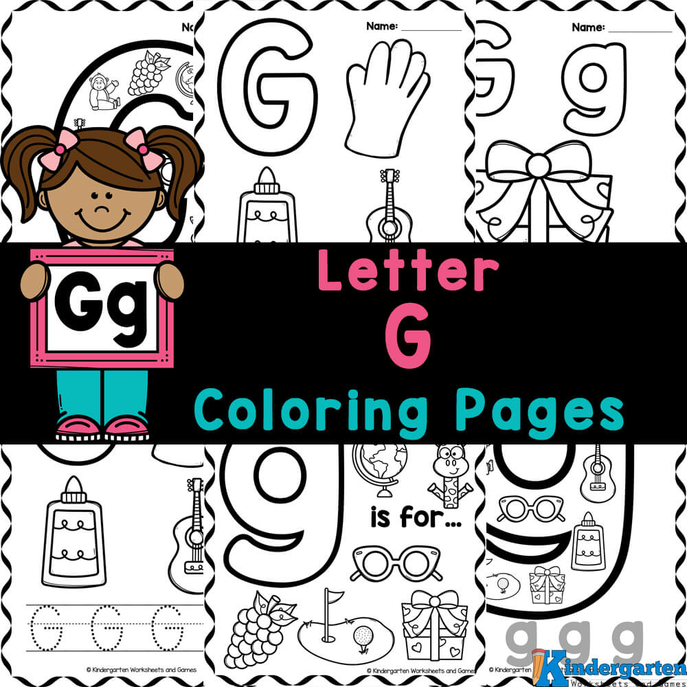 Free printable letter g coloring page worksheets