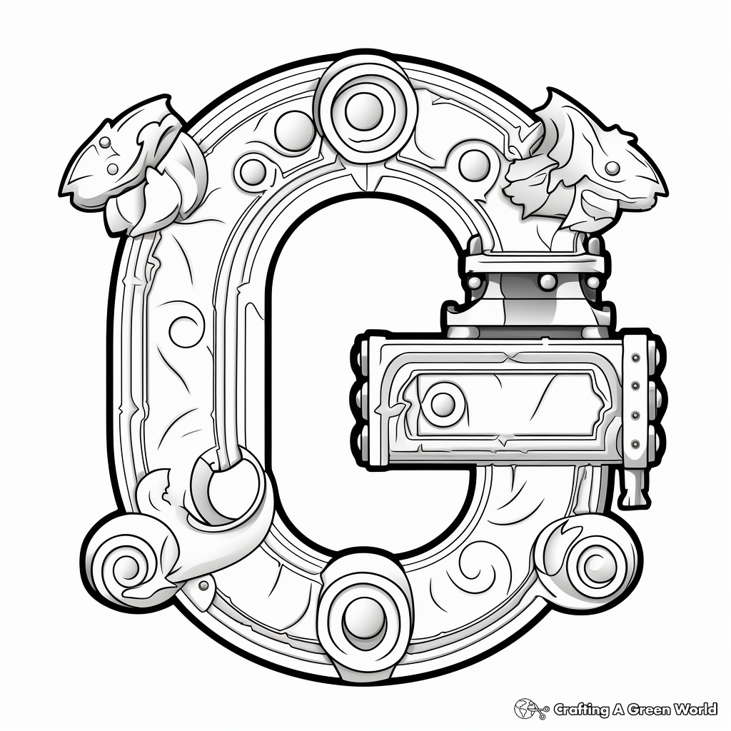 Letter g coloring pages