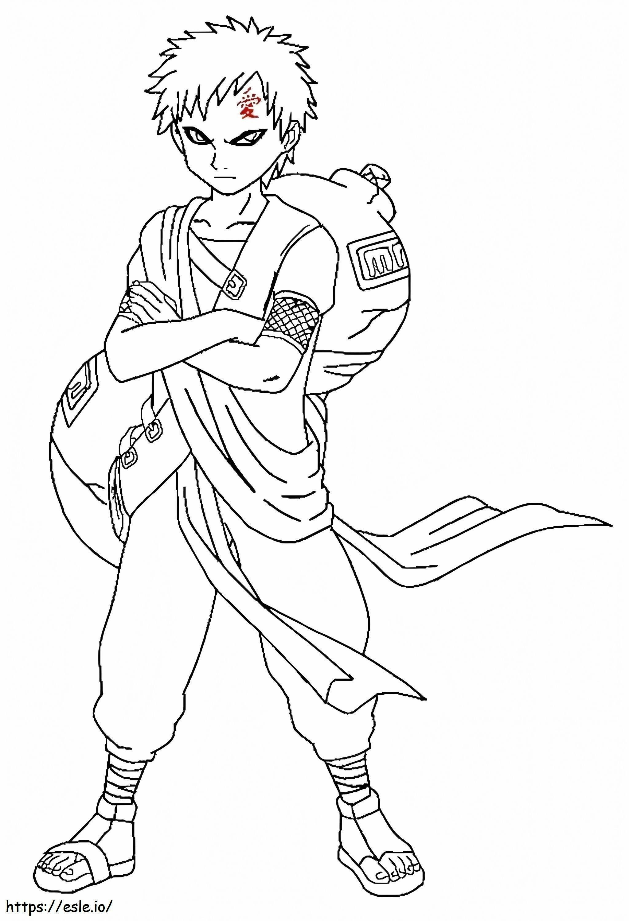 Amazing gaara x coloring page