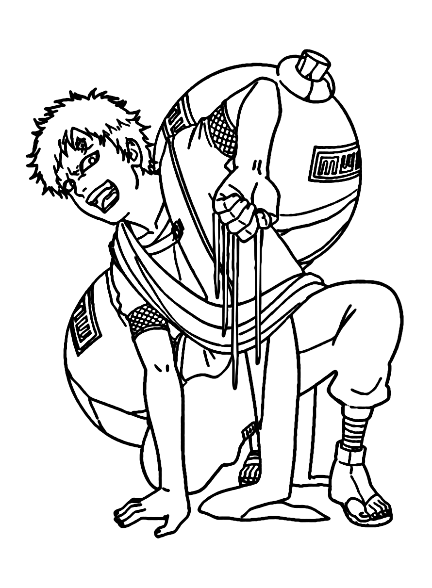 Gaara coloring pages