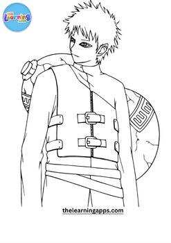 Free gaara coloring pages printable worksheets for kids mcpo tpt