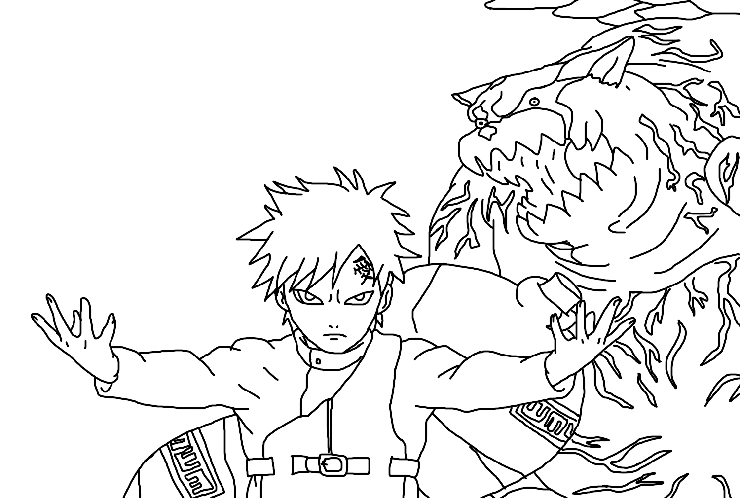 Gaara coloring pages