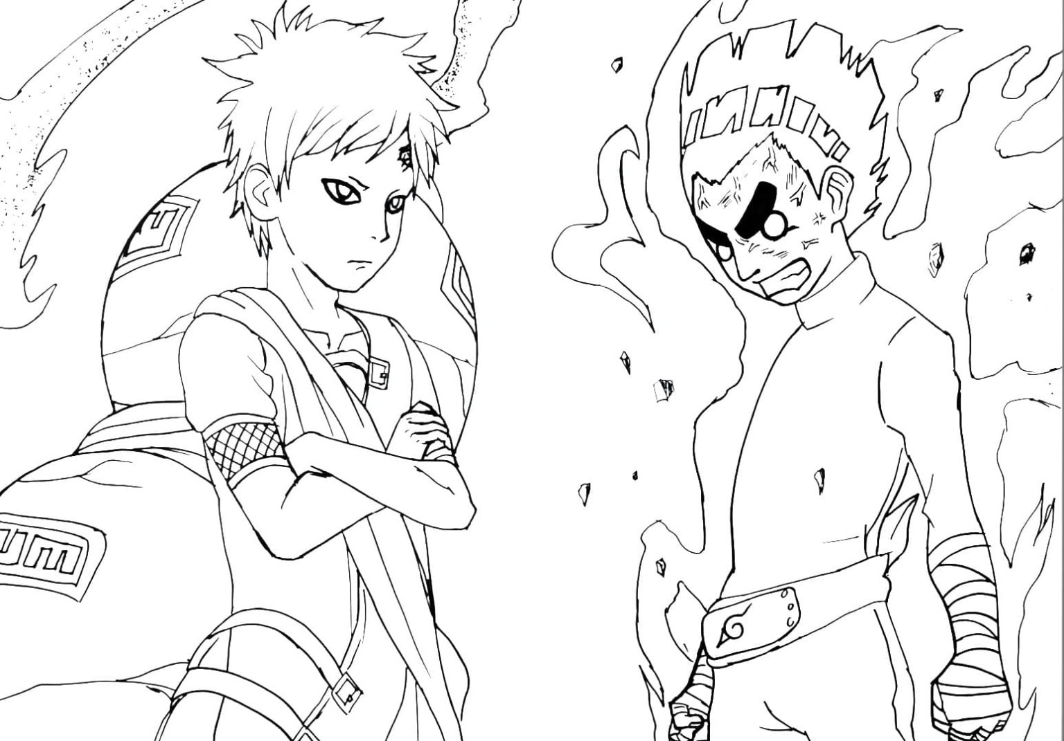 Gaara coloring pages